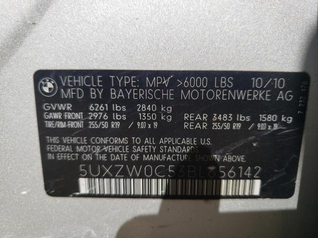 Photo 10 from auction – 2011 BMW X5 XDRIVE3 with VIN 5UXZW0C53BL656142