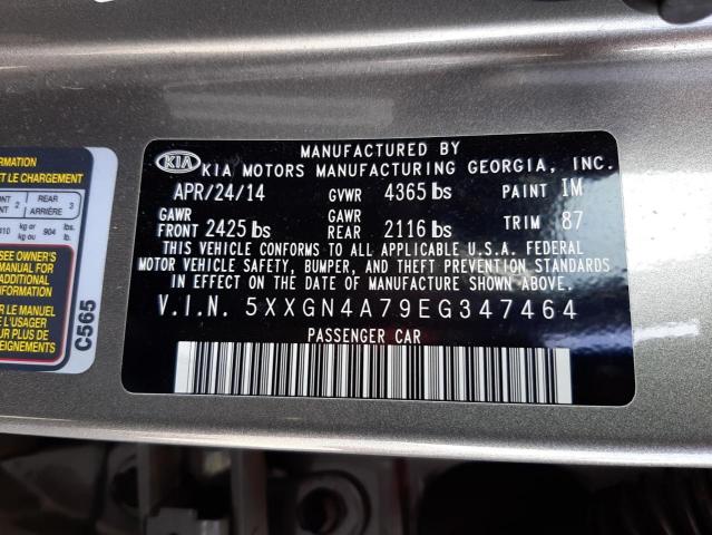 Photo 10 from auction – 2014 KIA OPTIMA EX with VIN 5XXGN4A79EG347464