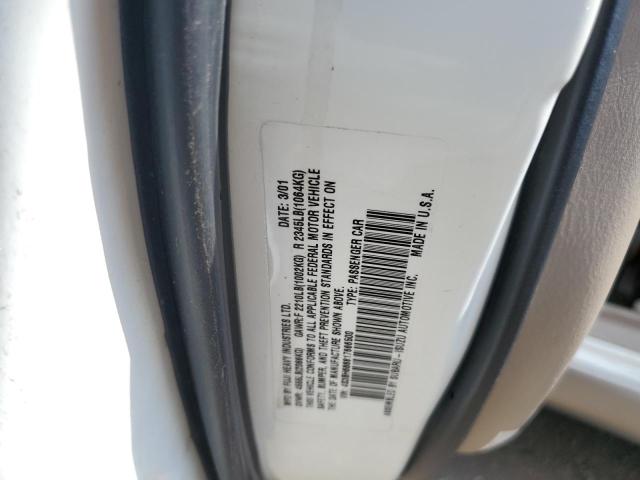 Photo 10 from auction – 2001 SUBARU LEGACY with VIN 4S3BH686817666500