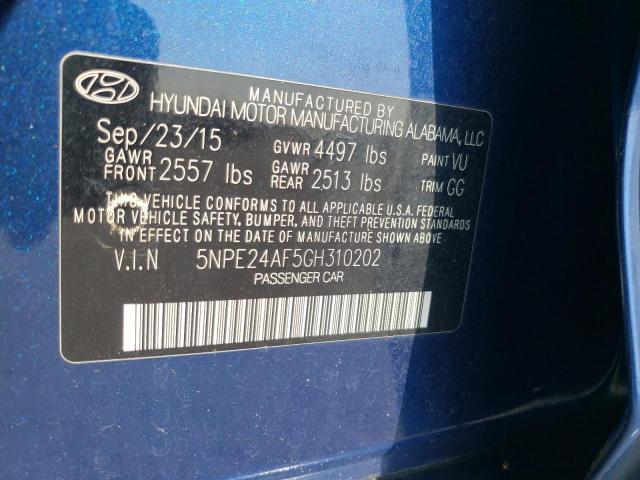 Photo 10 from auction – 2016 HYUNDAI SONATA SE with VIN 5NPE24AF5GH310202
