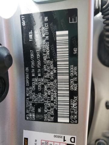 Photo 10 from auction – 2017 TOYOTA 4RUNNER SR with VIN JTEZU5JR4H5155246