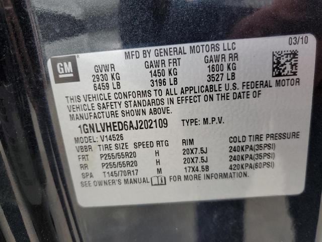 Photo 10 from auction – 2010 CHEVROLET TRAVERSE L with VIN 1GNLVHED6AJ202109