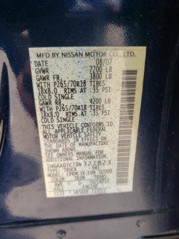 Photo 10 from auction – 2008 NISSAN TITAN with VIN 1N6AA07C78N321823