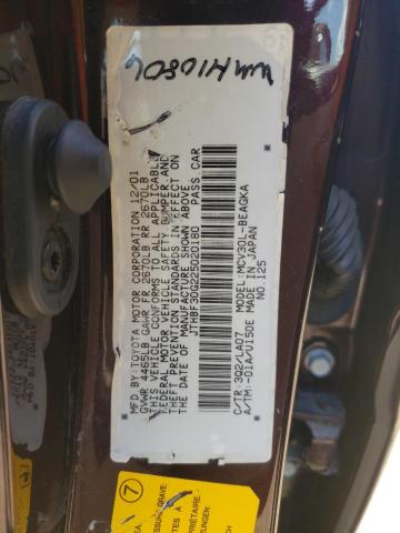 Photo 10 from auction – 2002 LEXUS ES 300 with VIN JTHBF30G225020180