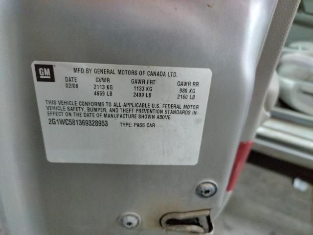 Photo 10 from auction – 2006 CHEVROLET IMPALA with VIN 2G1WC581369328953