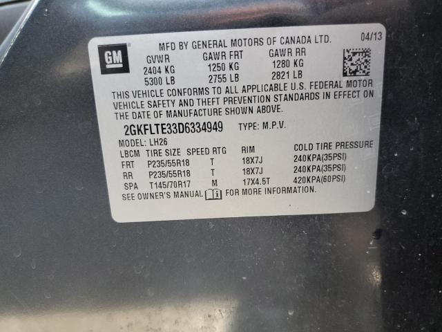 Photo 10 from auction – 2013 GMC TERRAIN SL with VIN 2GKFLTE33D6334949
