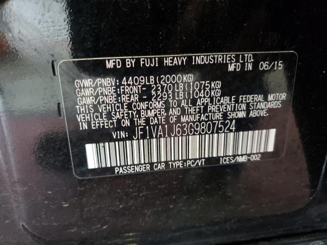 Photo 10 from auction – 2016 SUBARU WRX LIMITE with VIN JF1VA1J63G9807524