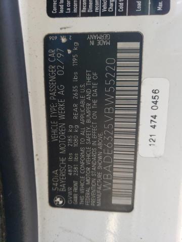 Photo 10 from auction – 1997 BMW 540 I AUTO with VIN WBADE6325VBW55220