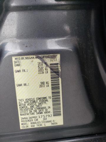 Photo 10 from auction – 2014 NISSAN ALTIMA with VIN 1N4AL3AP4EC175792