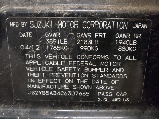 Photo 10 from auction – 2012 SUZUKI SX4 with VIN JS2YB5A34C6307665