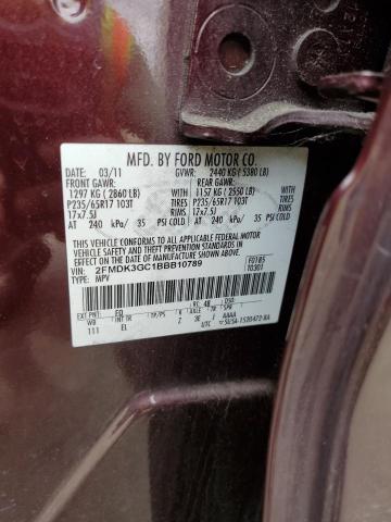 Photo 10 from auction – 2011 FORD EDGE SE with VIN 2FMDK3GC1BBB10789