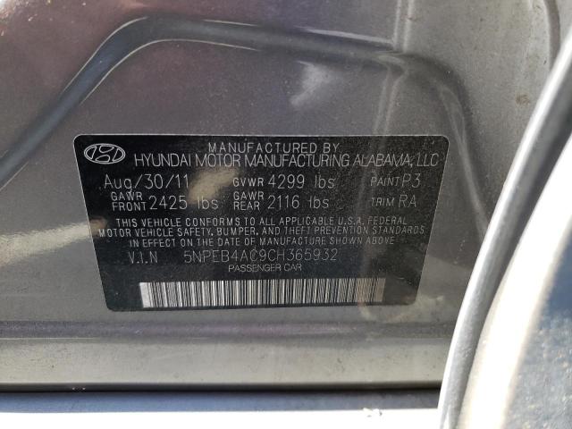 Photo 10 from auction – 2012 HYUNDAI SONATA GLS with VIN 5NPEB4AC9CH365932