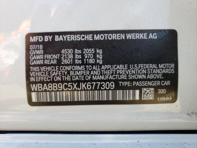 Photo 10 from auction – 2018 BMW 330 I with VIN WBA8B9C5XJK677309