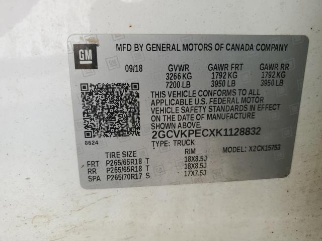 Photo 10 from auction – 2019 CHEVROLET SILVERADO with VIN 2GCVKPECXK1128832
