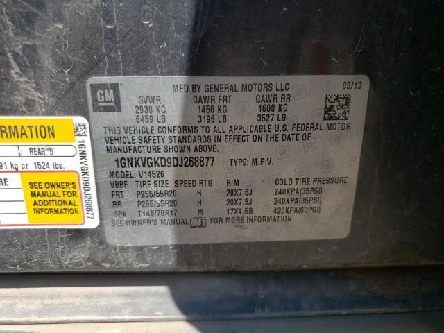 Photo 10 from auction – 2013 CHEVROLET TRAVERSE L with VIN 1GNKVGKD9DJ268877