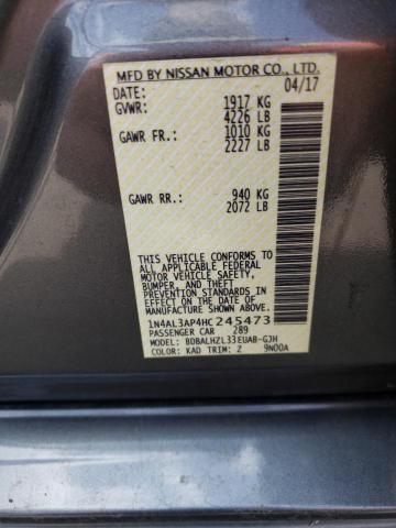Photo 10 from auction – 2017 NISSAN ALTIMA 2.5 with VIN 1N4AL3AP4HC245473