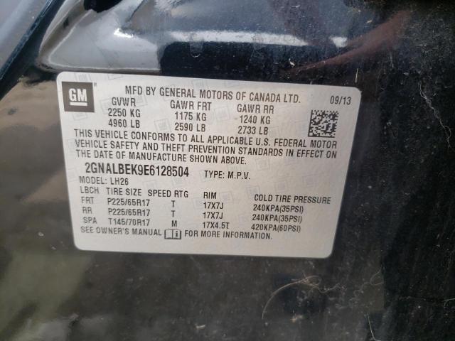 Photo 10 from auction – 2014 CHEVROLET EQUINOX LT with VIN 2GNALBEK9E6128504