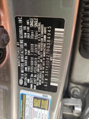 Photo 10 from auction – 2013 KIA SORENTO EX with VIN 5XYKUDA27DG384945