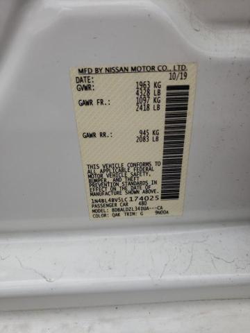 Photo 10 from auction – 2020 NISSAN ALTIMA S with VIN 1N4BL4BV5LC174025