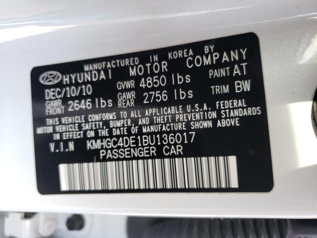 Photo 10 from auction – 2011 HYUNDAI GENESIS 3. with VIN KMHGC4DE1BU136017