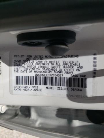 Photo 10 from auction – 2007 TOYOTA COROLLA CE with VIN 1NXBR30E07Z854027