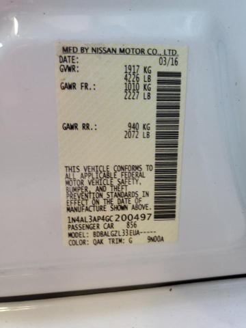 Photo 10 from auction – 2016 NISSAN ALTIMA 2.5 with VIN 1N4AL3AP4GC200497