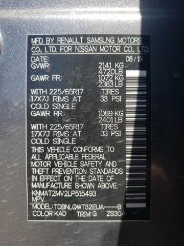 Photo 10 from auction – 2020 NISSAN ROGUE S with VIN KNMAT2MV2LP515493