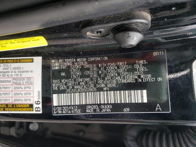 Photo 10 from auction – 2011 TOYOTA 4RUNNER SR with VIN JTEZU5JR3B5028835