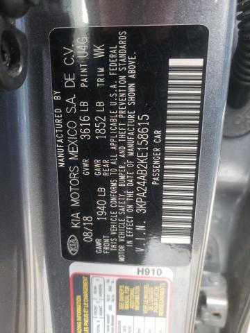 Photo 10 from auction – 2019 KIA RIO S with VIN 3KPA24AB2KE158615