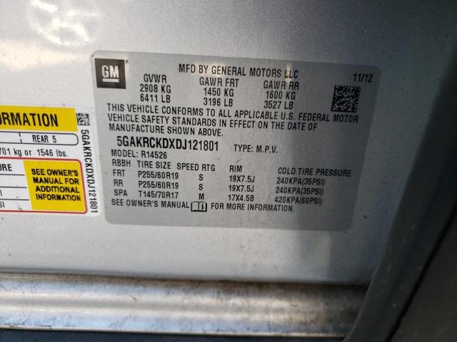 Foto 10 de la subasta – 2013 BUICK ENCLAVE con VIN 5GAKRCKDXDJ121801