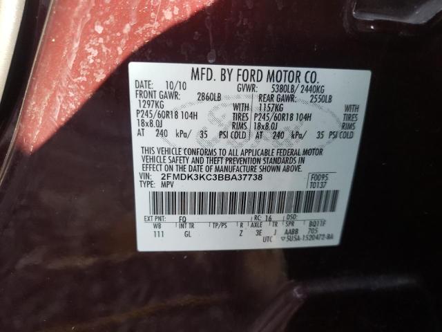 Photo 10 from auction – 2011 FORD EDGE LIMIT with VIN 2FMDK3KC3BBA37738