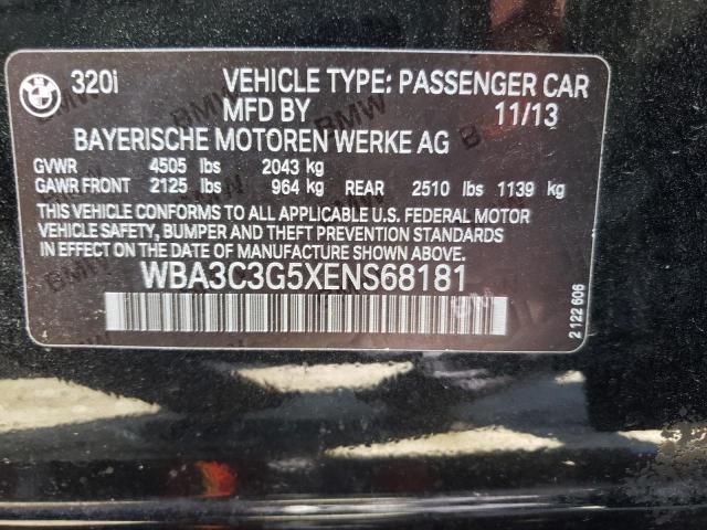 Photo 10 from auction – 2014 BMW 320 I XDRI with VIN WBA3C3G5XENS68181