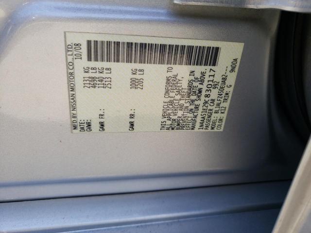 Photo 10 from auction – 2009 NISSAN MAXIMA S with VIN 1N4AA51E29C830117