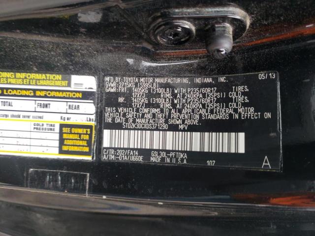 Photo 10 from auction – 2013 TOYOTA SIENNA with VIN 5TDZK3DCXDS371290