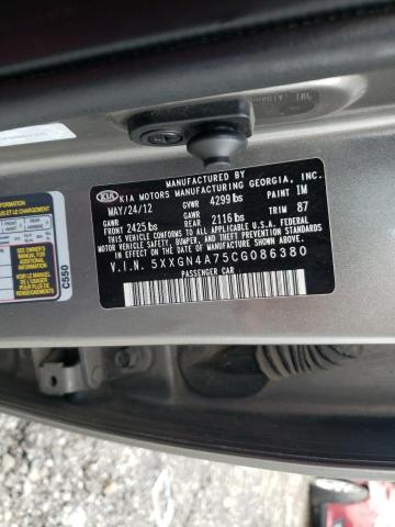 Photo 10 from auction – 2012 KIA OPTIMA EX with VIN 5XXGN4A75CG086380