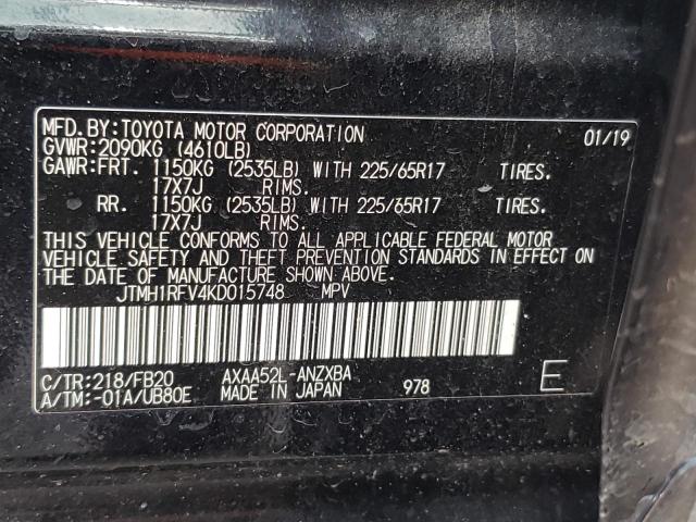 Photo 10 from auction – 2019 TOYOTA RAV4 LE with VIN JTMH1RFV4KD015748