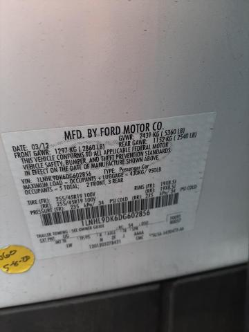 Photo 10 from auction – 2013 LINCOLN MKS with VIN 1LNHL9DK6DG602856
