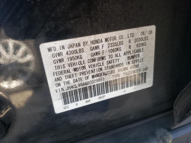 Photo 10 from auction – 2006 ACURA TSX with VIN JH4CL96986C028651