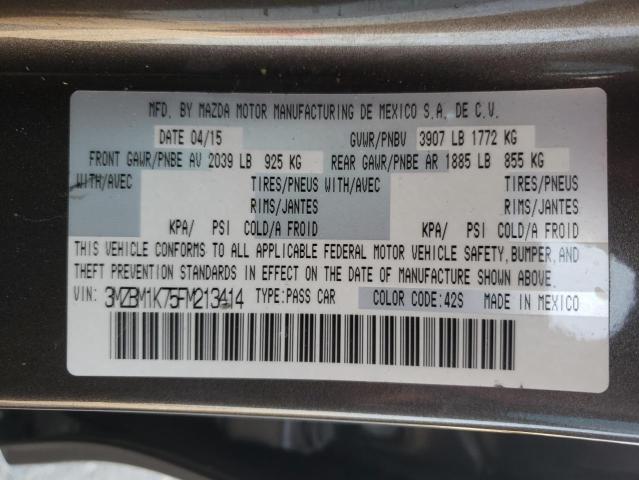 Photo 10 from auction – 2015 MAZDA 3 SPORT with VIN 3MZBM1K75FM213414