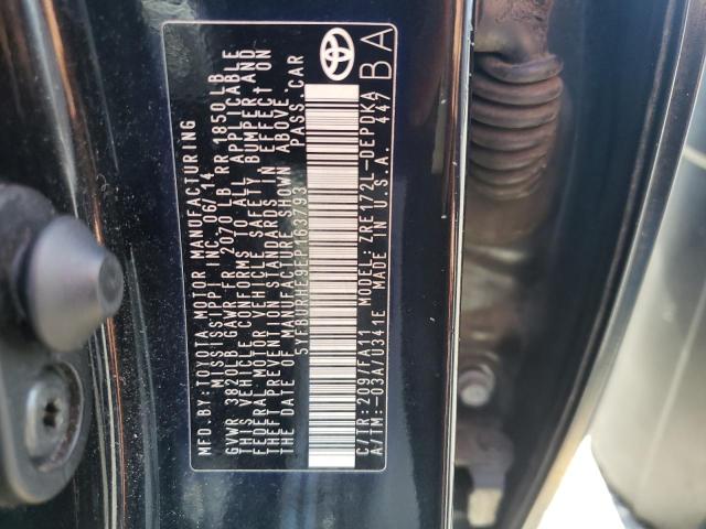 Photo 10 from auction – 2014 TOYOTA COROLLA L with VIN 5YFBURHE9EP163793