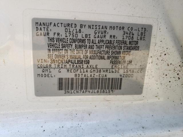 Photo 10 from auction – 2018 NISSAN VERSA S with VIN 3N1CN7AP4JL858159