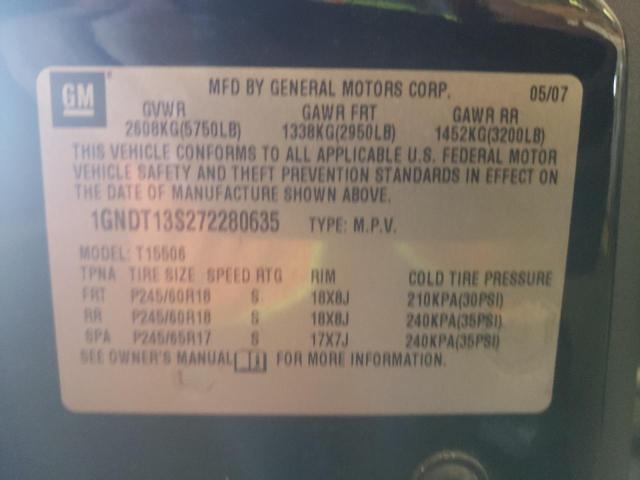 Photo 10 from auction – 2007 CHEVROLET TRAILBLAZE with VIN 1GNDT13S272280635