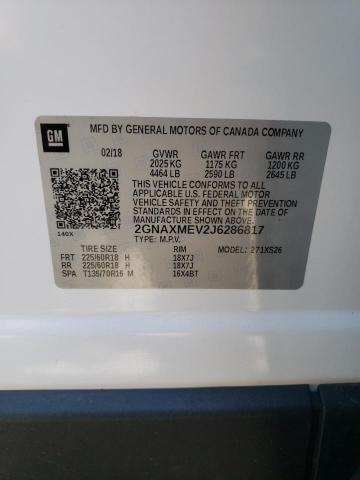 Photo 10 from auction – 2018 CHEVROLET EQUINOX PR with VIN 2GNAXMEV2J6286817
