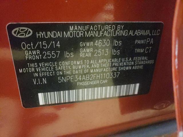 Photo 10 from auction – 2015 HYUNDAI SONATA SPO with VIN 5NPE34AB2FH110337