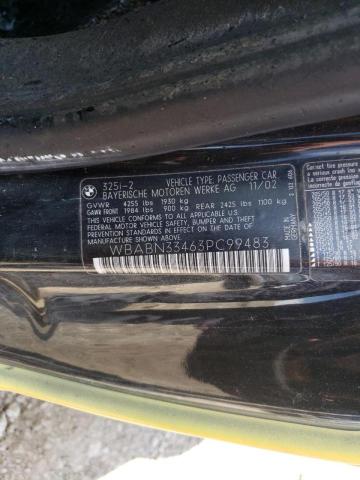 Photo 10 from auction – 2003 BMW 325 CI with VIN WBABN33463PC99483