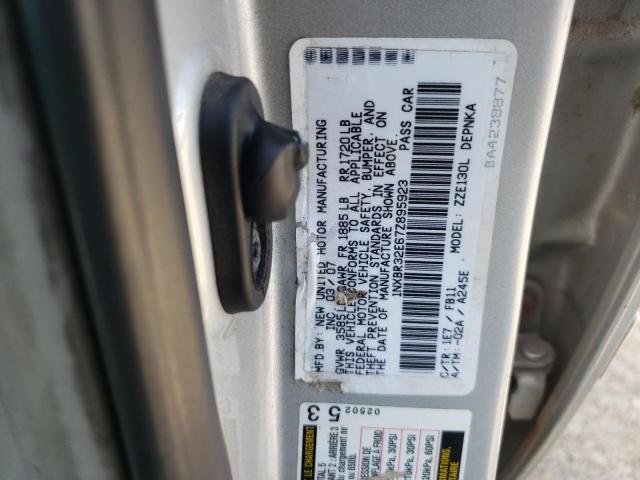 Photo 10 from auction – 2007 TOYOTA COROLLA CE with VIN 1NXBR32E67Z895923