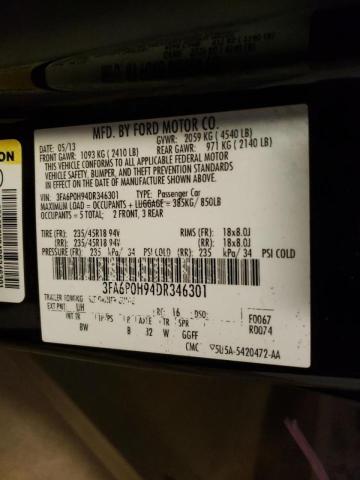 Photo 10 from auction – 2013 FORD FUSION SE with VIN 3FA6P0H94DR346301