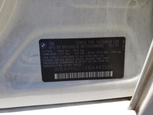 Photo 10 from auction – 2011 BMW 328 I SULE with VIN WBAPH5C5XBA443505
