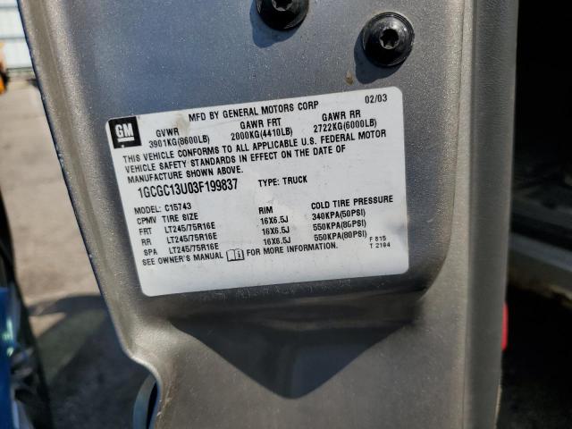 Photo 10 from auction – 2003 CHEVROLET SILVERADO with VIN 1GCGC13U03F199837