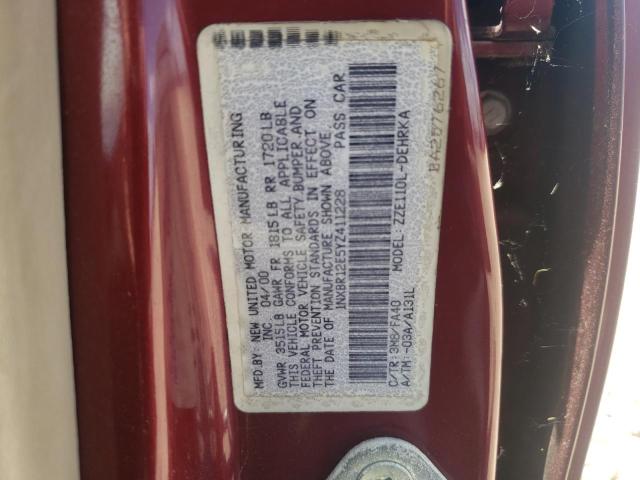 Photo 10 from auction – 2000 TOYOTA COROLLA VE with VIN 1NXBR12E5YZ411228